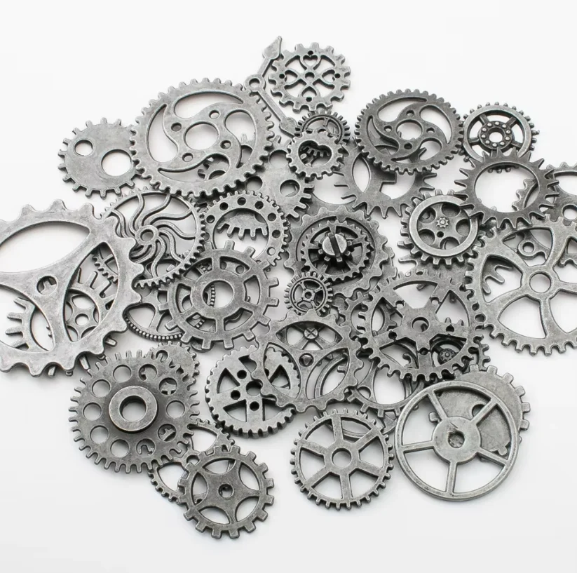 30/50Pcs Random Mechanical Steampunk Gears Charms
