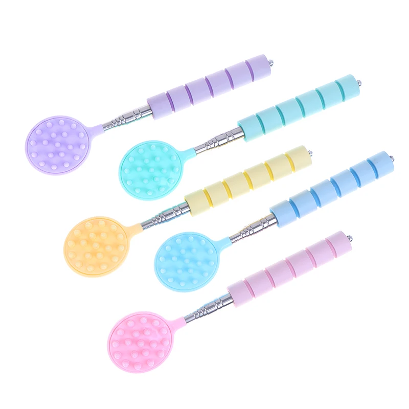 Bastão de coceira com alça de espuma, 2 tamanhos, uma mão, para homens e mulheres, portátil, ponto de massagem, bastão extensível, cacto, arranhador traseiro com