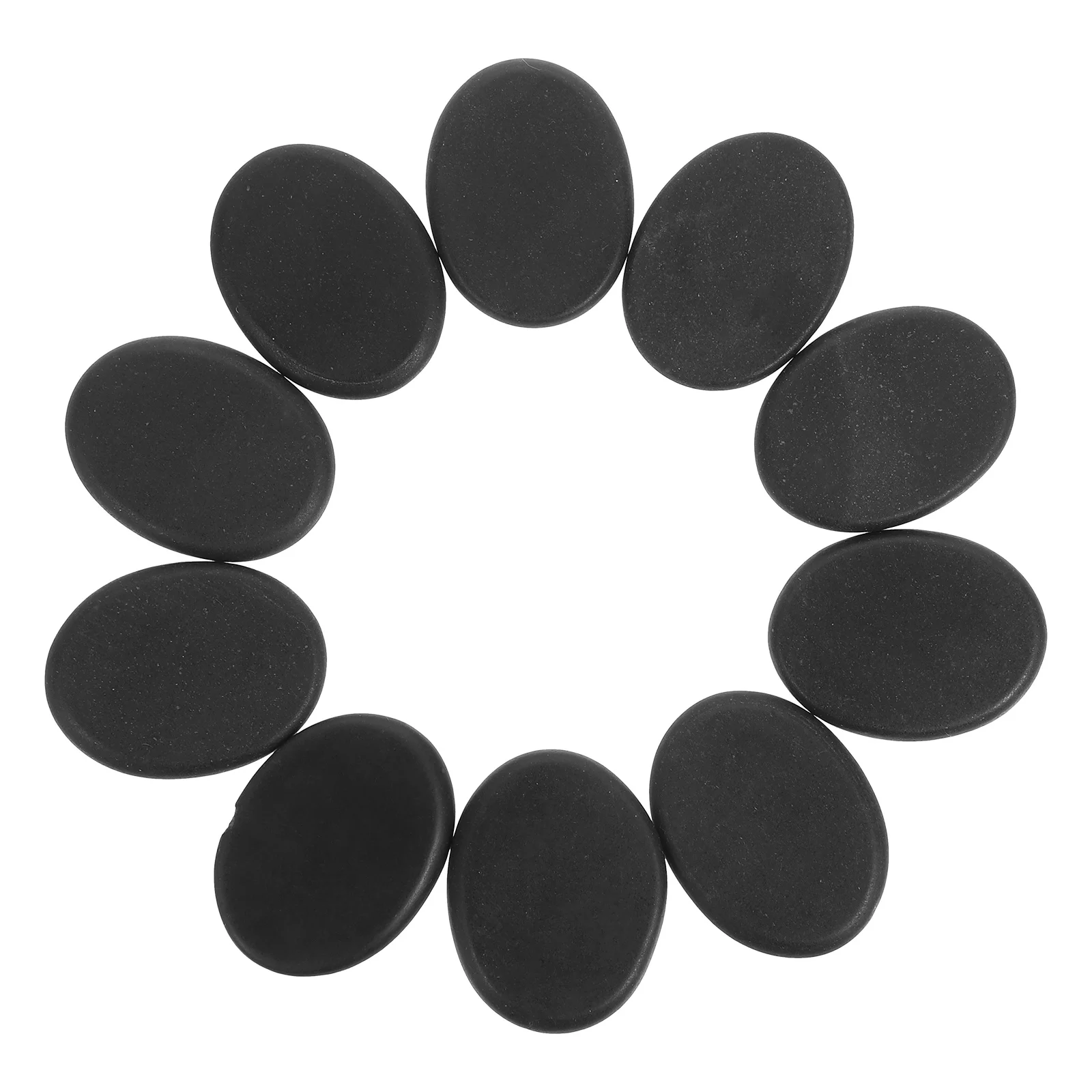 

10pcs Volcanic Hot Stones Smooth Energy Essential Oil SPA Massage Back Body Relaxation Natural Thermal Treatment Tools