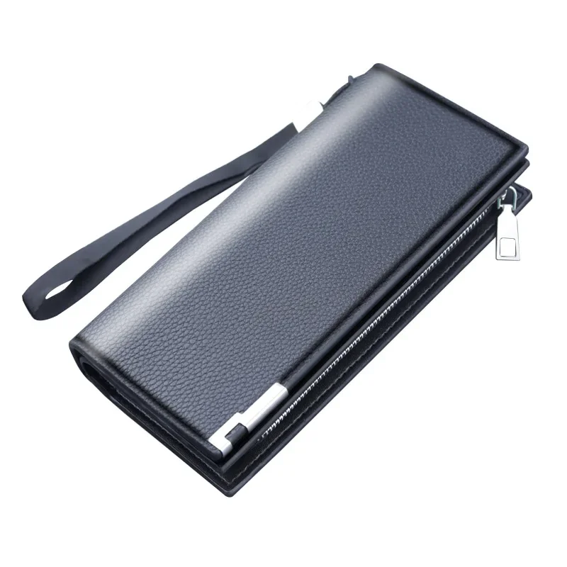 طويل مخلب الرجال بو المواد سستة غلق بمشبك الهاتف الخليوي حقيبة حامل بطاقة عملة جيب سعة كبيرة حقيبة يد متعددة الوظائف الأعمال