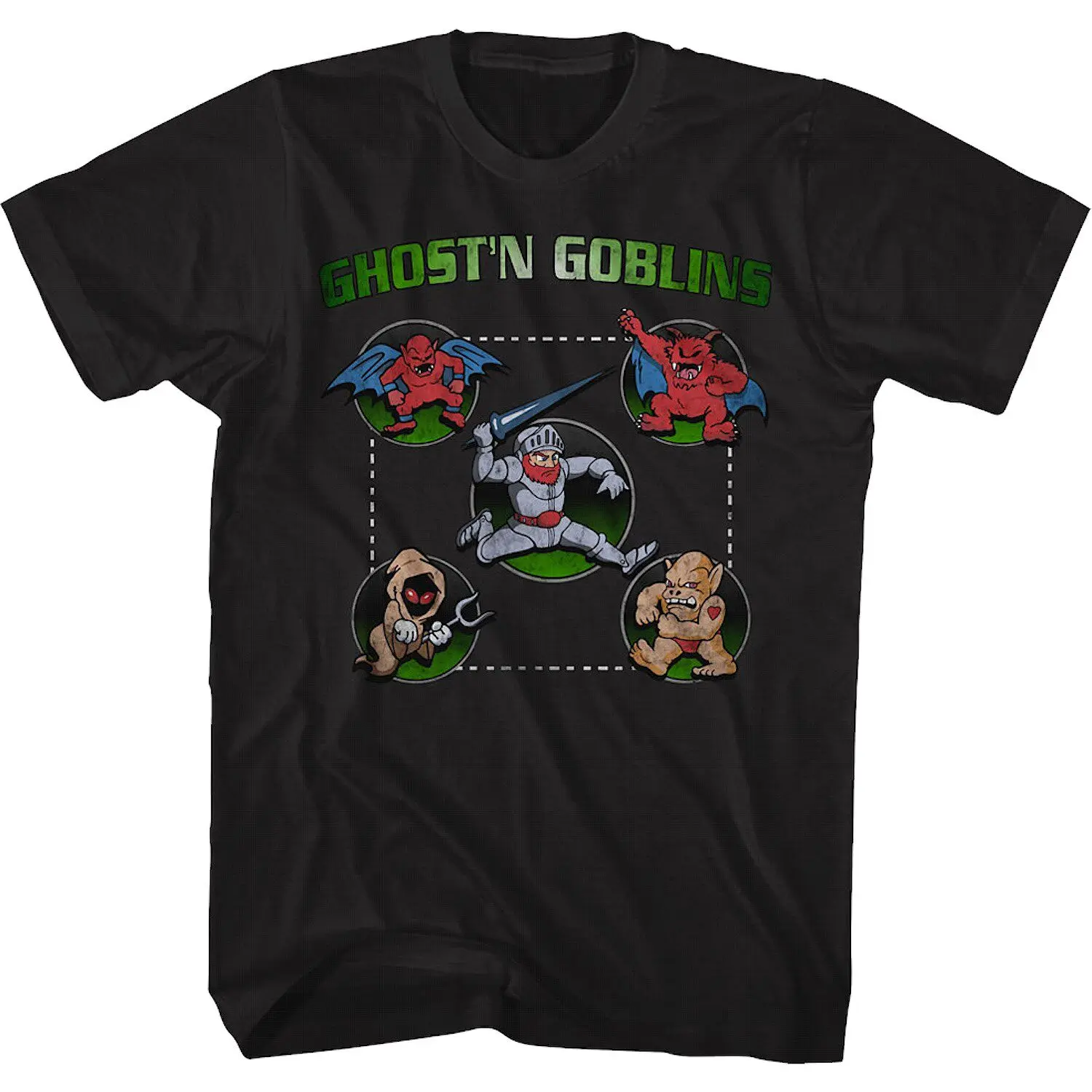 New 1985 Ghosts N Goblins - Capcom Japanese Classic Retro Game Cartoon Men's T-shirt