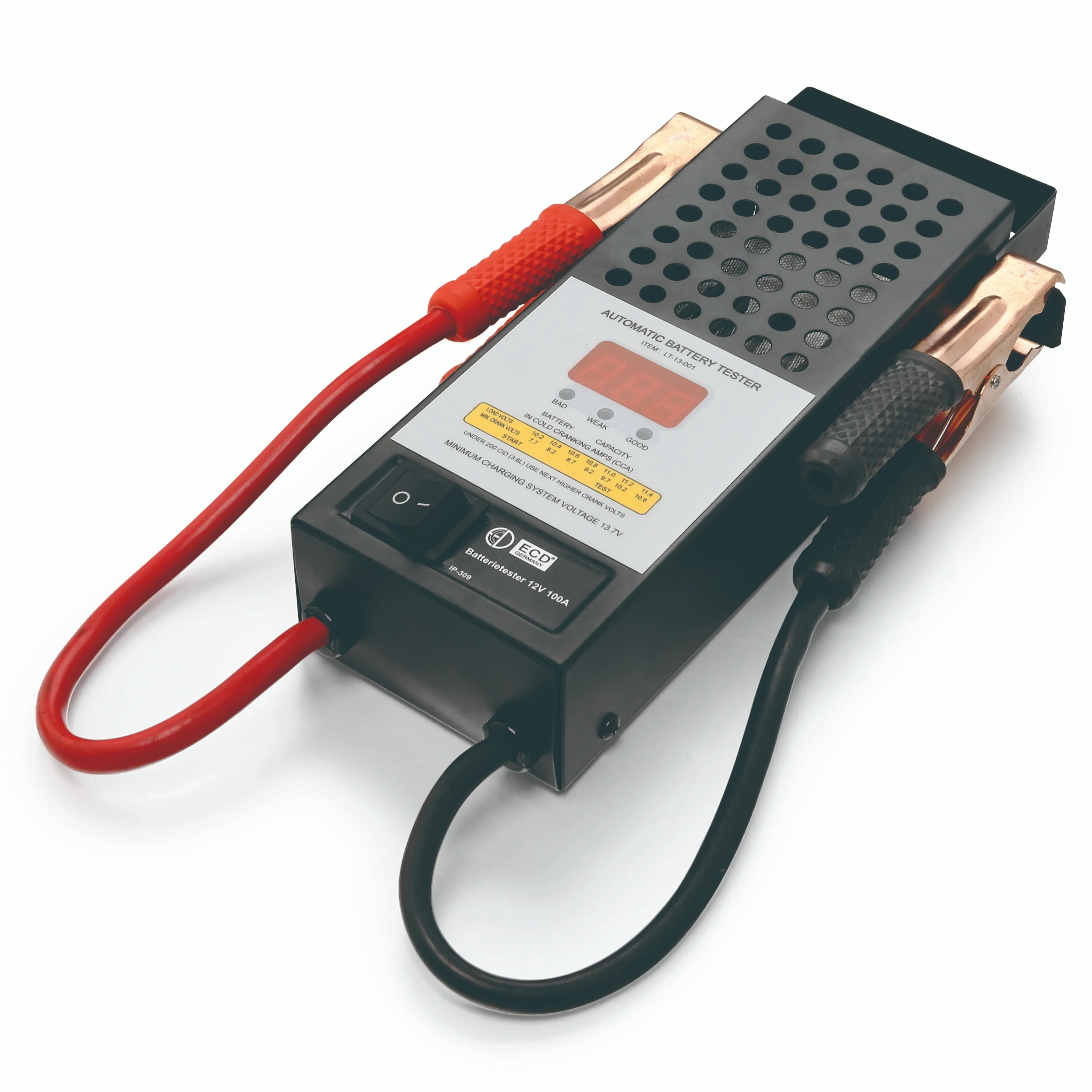 Reliable High-Speed LED Indicator Battery Load Tester 6/12V 100A for 6-300 AH Capacity Detection