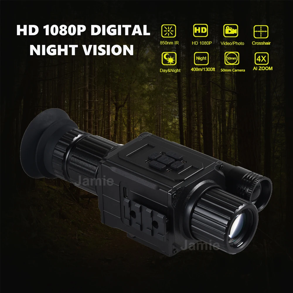 NK008 Megaorei Night Vision Device Infrared Optics Riflescope Hunting Camera 5X Zoom HD 1080P Video/Photo Record Monocular