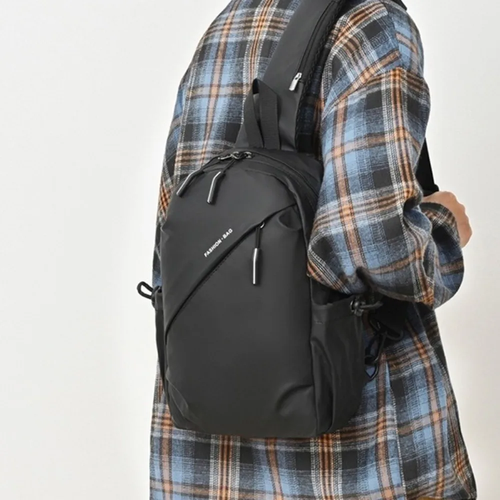 سعة كبيرة الرجال حقيبة صدر للرجال الكورية نمط مقاوم للماء أكسفورد القماش حقيبة كروسبودي متعددة الأغراض واسعة حزام الرجال حقيبة كتف النساء