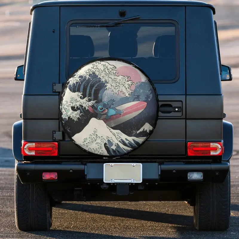 The Great Alien Off Kanagawa Spare Tire Cover for Toyota Land Cruiser Prado Jeep RV Camper Car Wheel Covers 14\