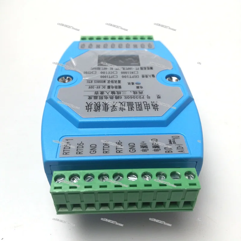 6 way OLED PT100 PT1000 temperature acquisition module temperature transmitter MODBUS RTU