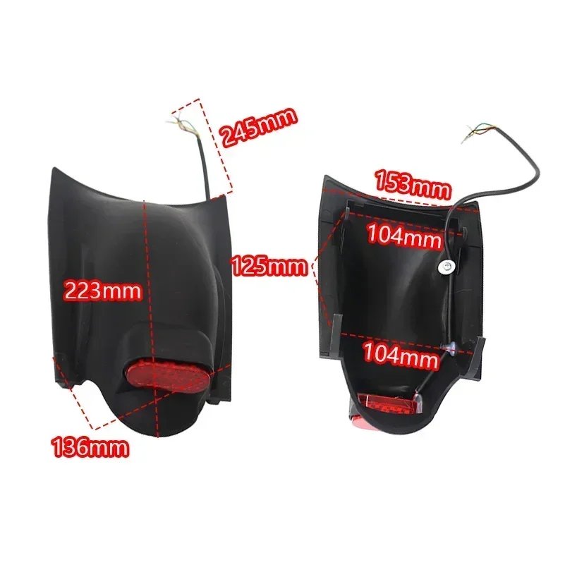 8 Inch Electric Scooter Front and Rear Fender for KUGOO M2 Parts Guard Mudguard with Taillight Accessories