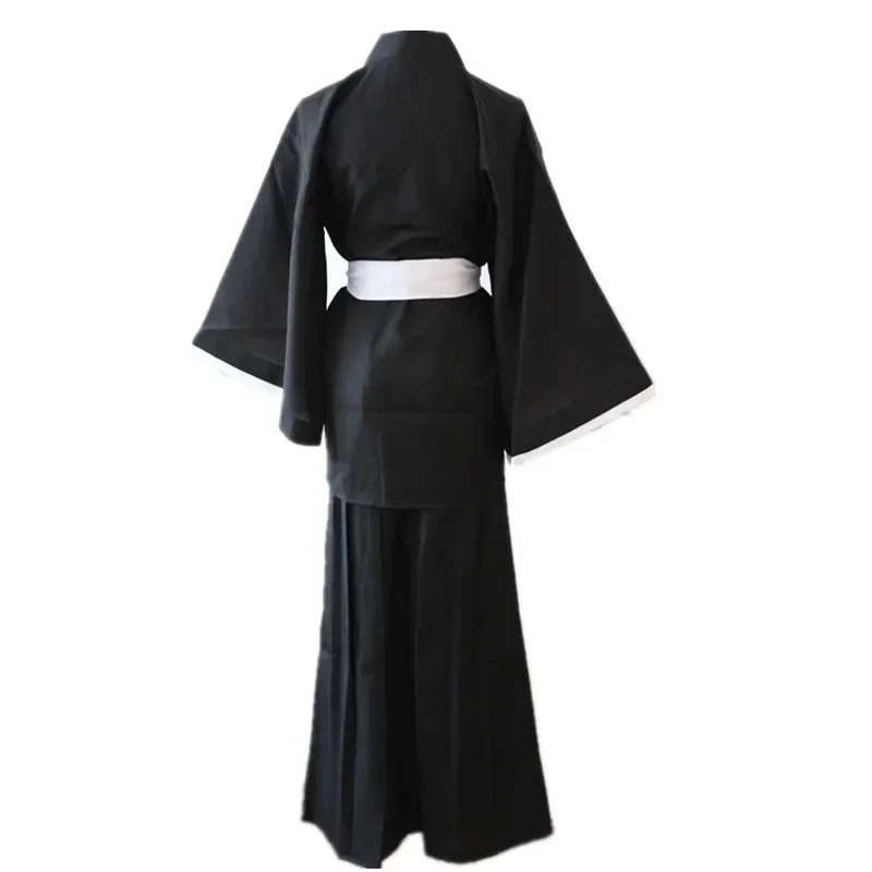 Anime Kuchiki Rukia Cosplay Shinigami Death Kimono Soul Reaper pełny kostium na Halloween (topsy + spodnie + szarfa)