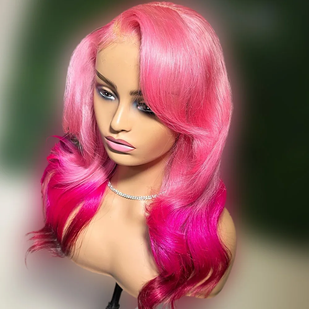 الجسم موجة الوردي 13x6 شعر الإنسان الدانتيل شعر مستعار أمامي قبل قطعها للنساء 13x4 الدانتيل الباروكات الأمامية 100% جودة الشعر البشري الوردي شعر مستعار #1