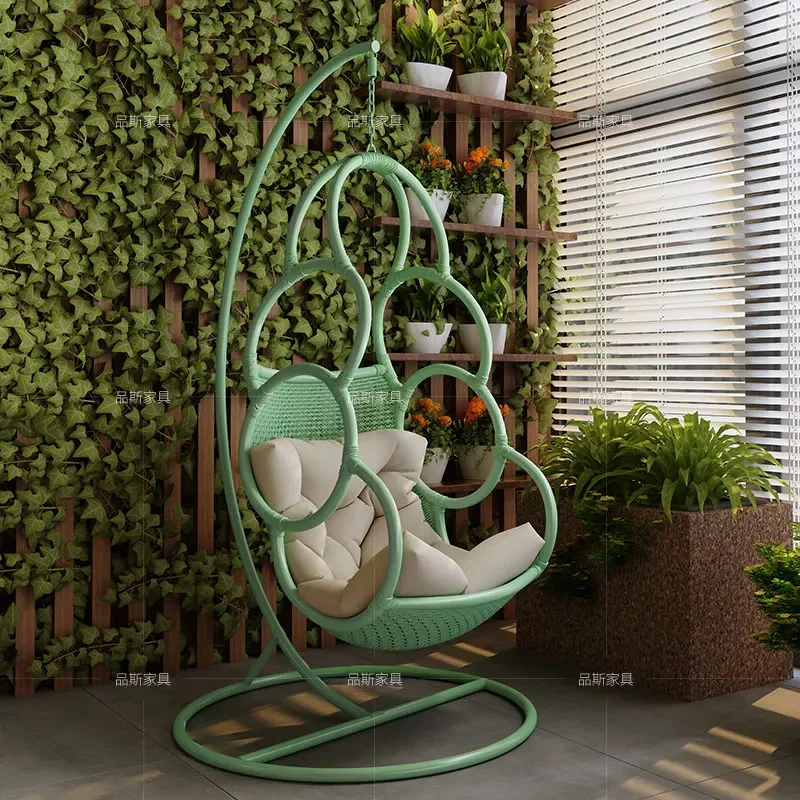 Nordic Outdoor Rattan Hanging Basket Adult Hanging Chair Indoor Rocking Chair Rattan Chair Swing Bird's Nest Cradle Chai