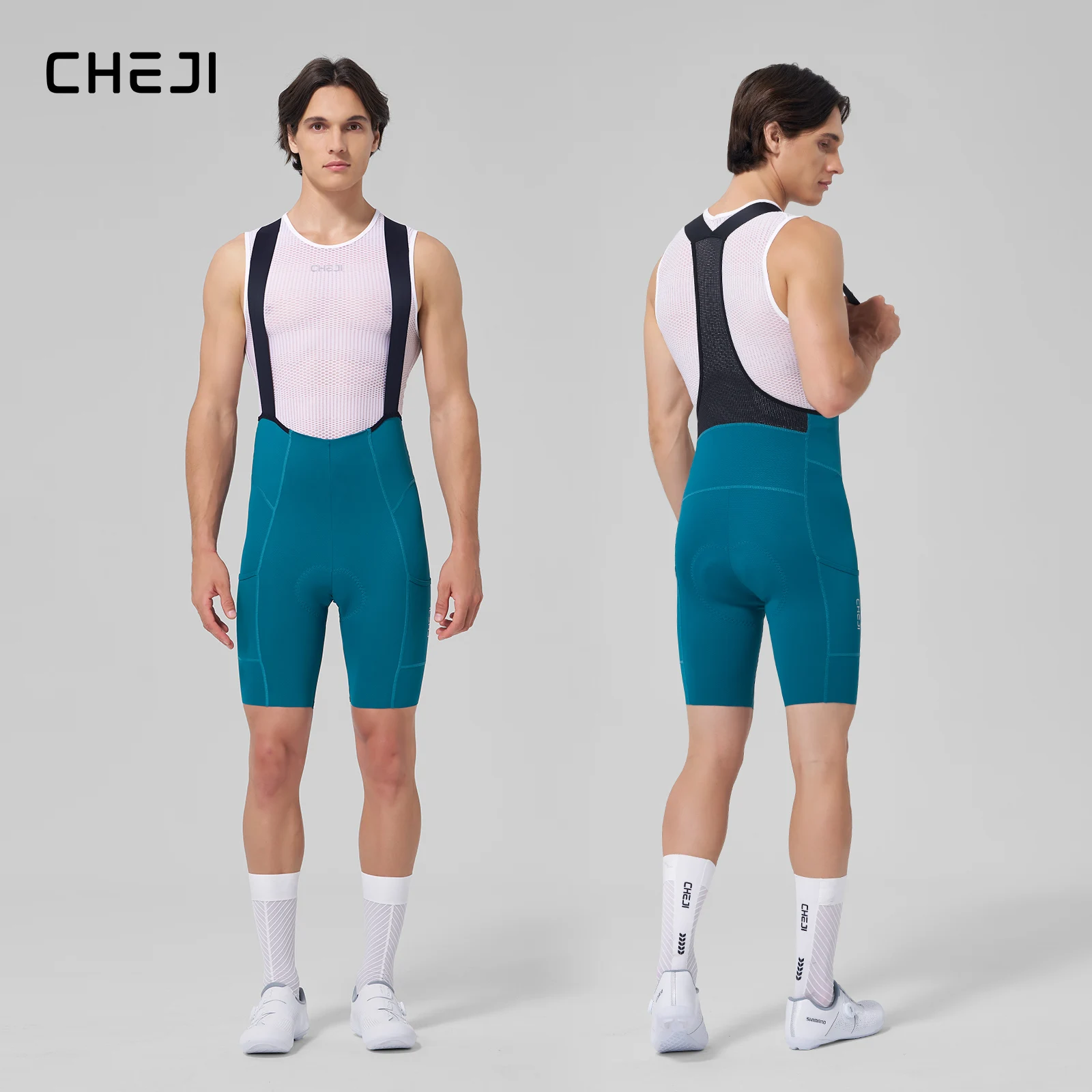 Cheji Men's Cycling Bib Shorts image 7