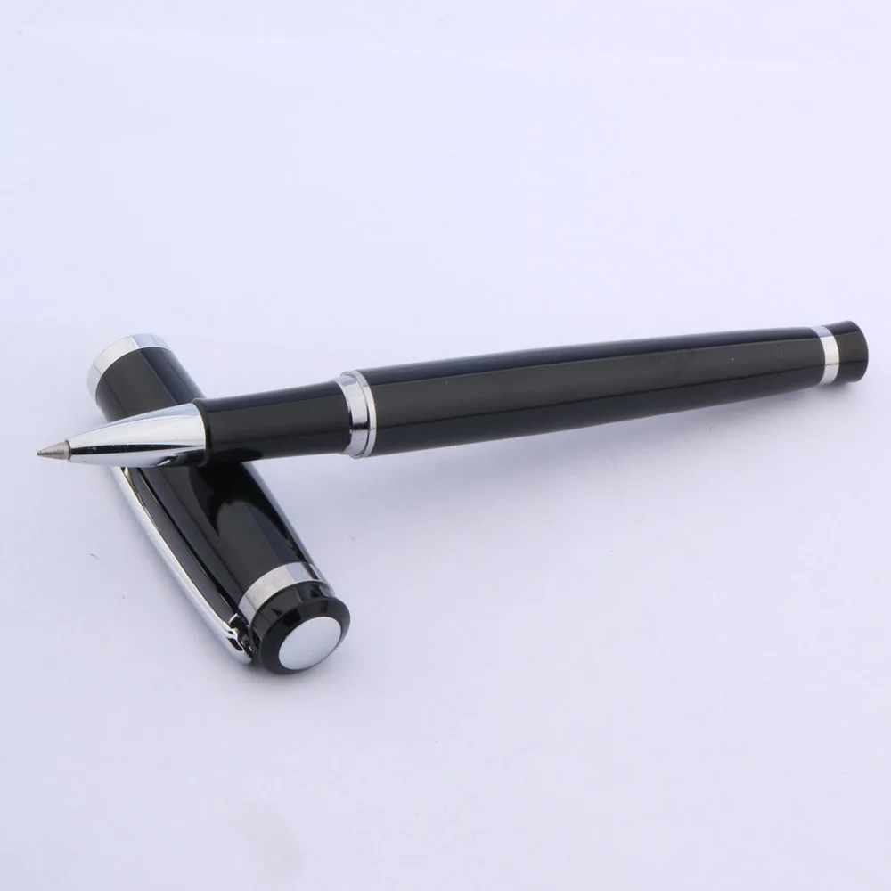 

baoer 508 ball point pen metal silver color black stainless steel black Rollerball Pen