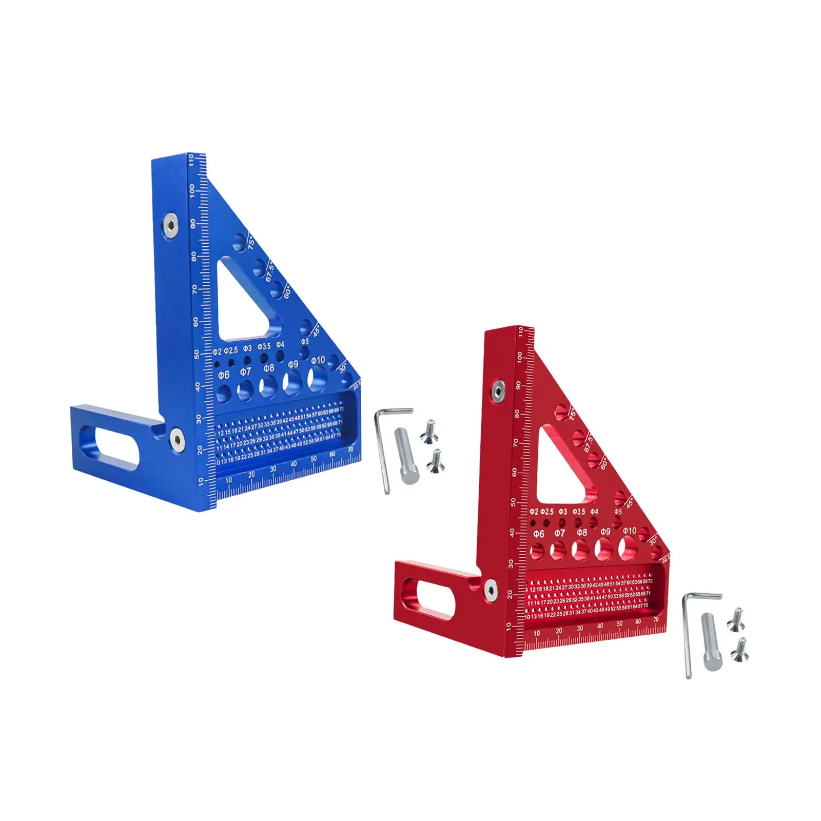 Multi Angle 3D Measuring Ruler Hole Position Scribing Ruler Woodworking Tool Woodworking Square Ruler for Construction Crafting