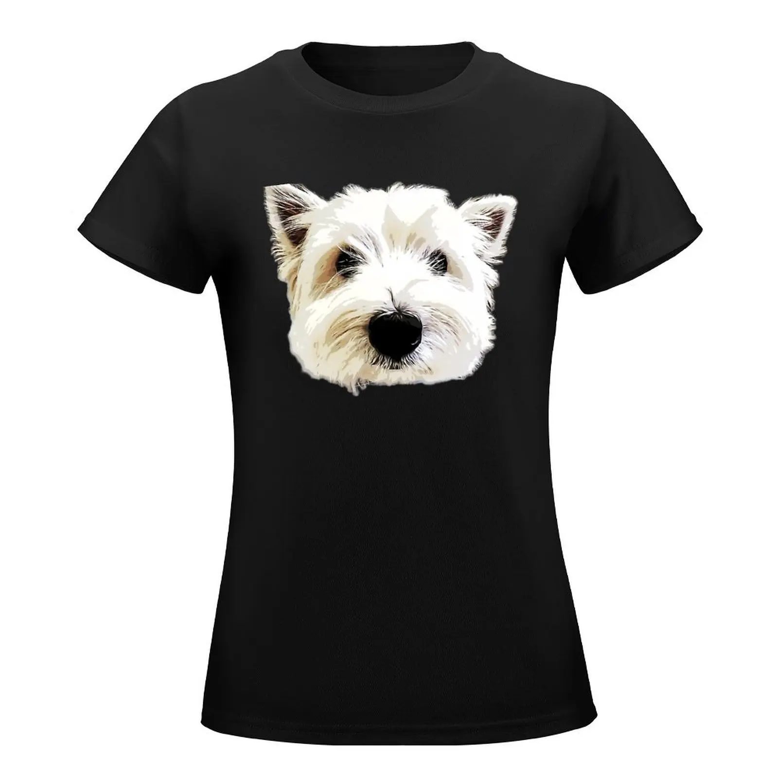 West Highland Terrier Cute Puppy Dog T-Shirt plus size tops cute clothes oversized Women's tops