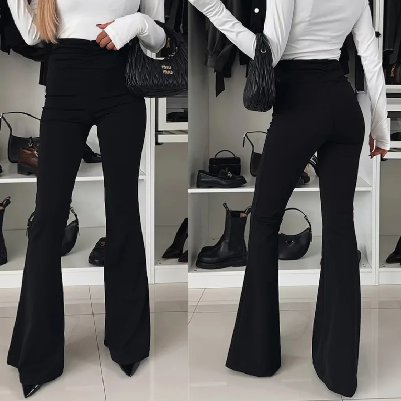

2026 New High-waisted Flared Pants With Butt Lift And Tummy Control Slimming Effect Dress Elegant Y2k、 Outfits Robe