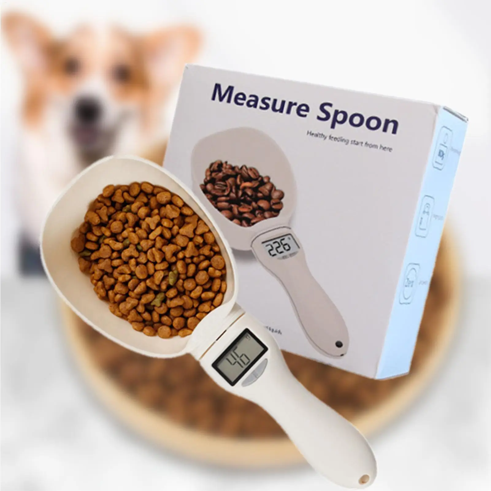 Kitchen Digital Food Measuring Spoon Scale Pet Food Measuring Spoon Scale Suitable For Cat And Dog Food Measuring Flour Spoon
