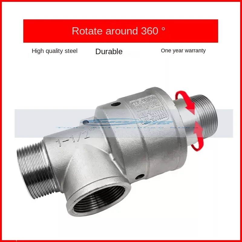 Customized 304 Stainless Steel -Speed High-Pressure Threaded Connection 360 Degree Universal Rotary Joint