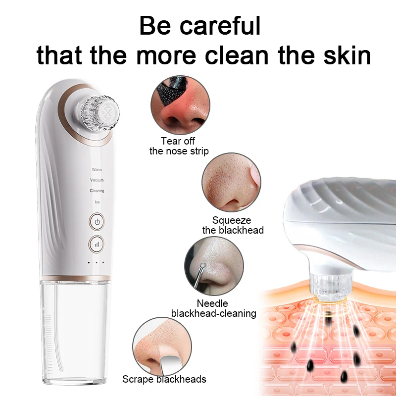 2025 Il più nuovo doppio raffreddamento-riscaldamento Aspirazione regolabile a 3 livelli Aspirapolvere per la rimozione dei punti neri Detergente per i pori Depilazione Dì addio