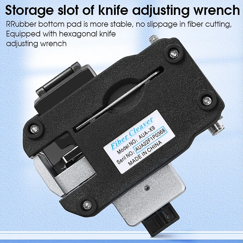 Imagem -04 - Fibra Óptica Cutelo Máquina Alta Precisão Ferramenta de Corte Cold Joint Hot Melt em Slot Clamp Ftth Aua-x9