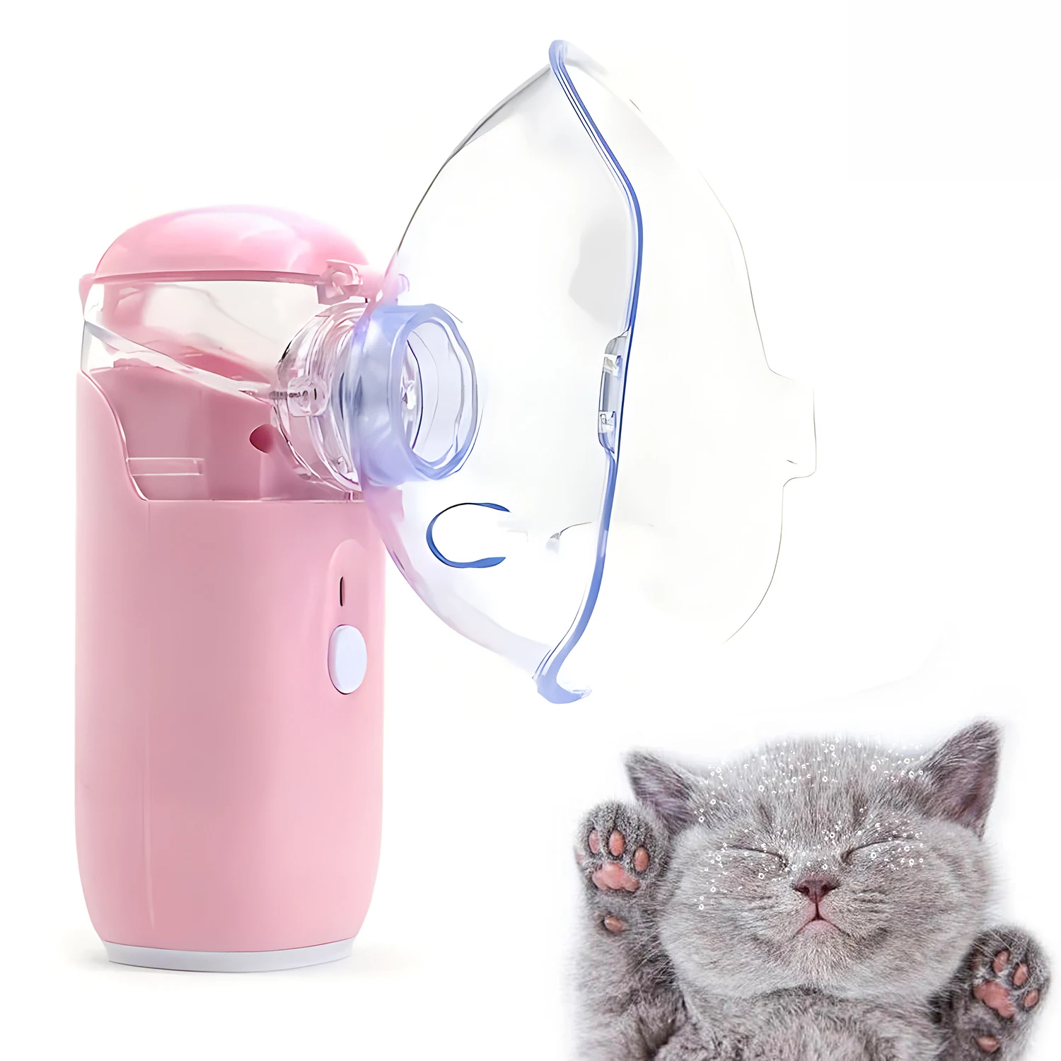 Health Pets Nebulizer Mesh Spray Atomizer Animal  Asthma Inhaler Respiratory Relief Rhinitis Device Handheld Cough Mask Atomizer