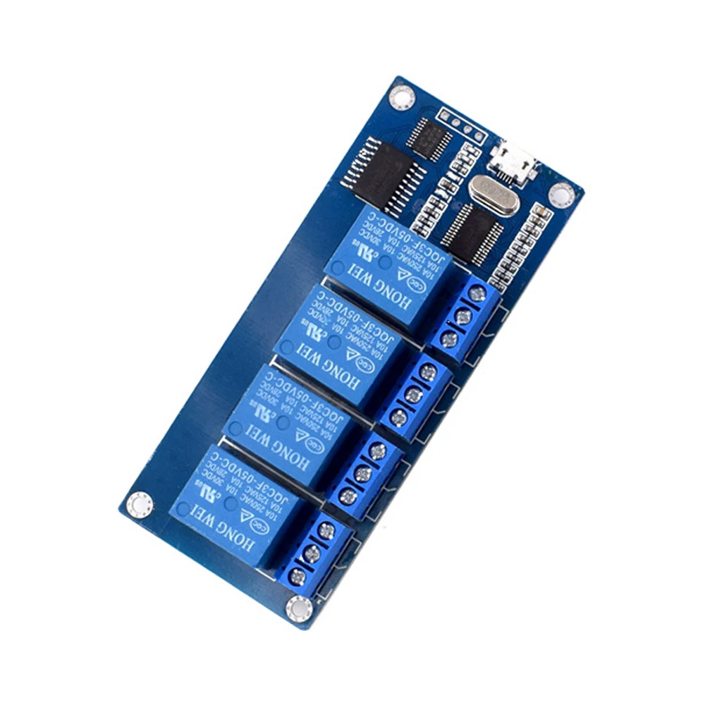 

4 Channel 5V Relay Module Relay Control Board with LED Indicator Relay Micro USB Input Relay Board