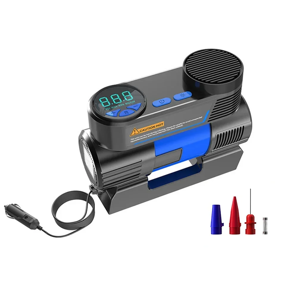 12V Large Digital Display Screen Tyre Inflator Air Compressor Tire Basketball Car Tyre Inflator Car Accessories