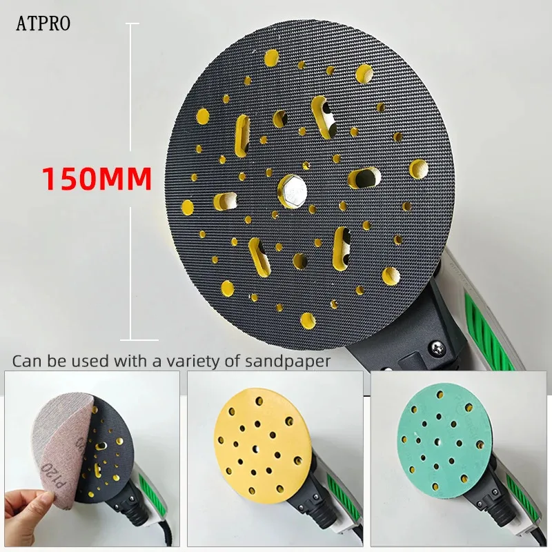 خفيفة الوزن 6 بوصة الكهربائية فرش ساندر 150 مللي متر السيارات الصفائح المعدنية الأثاث الخشب خالية من الغبار ماكينة طحن الصنفرة