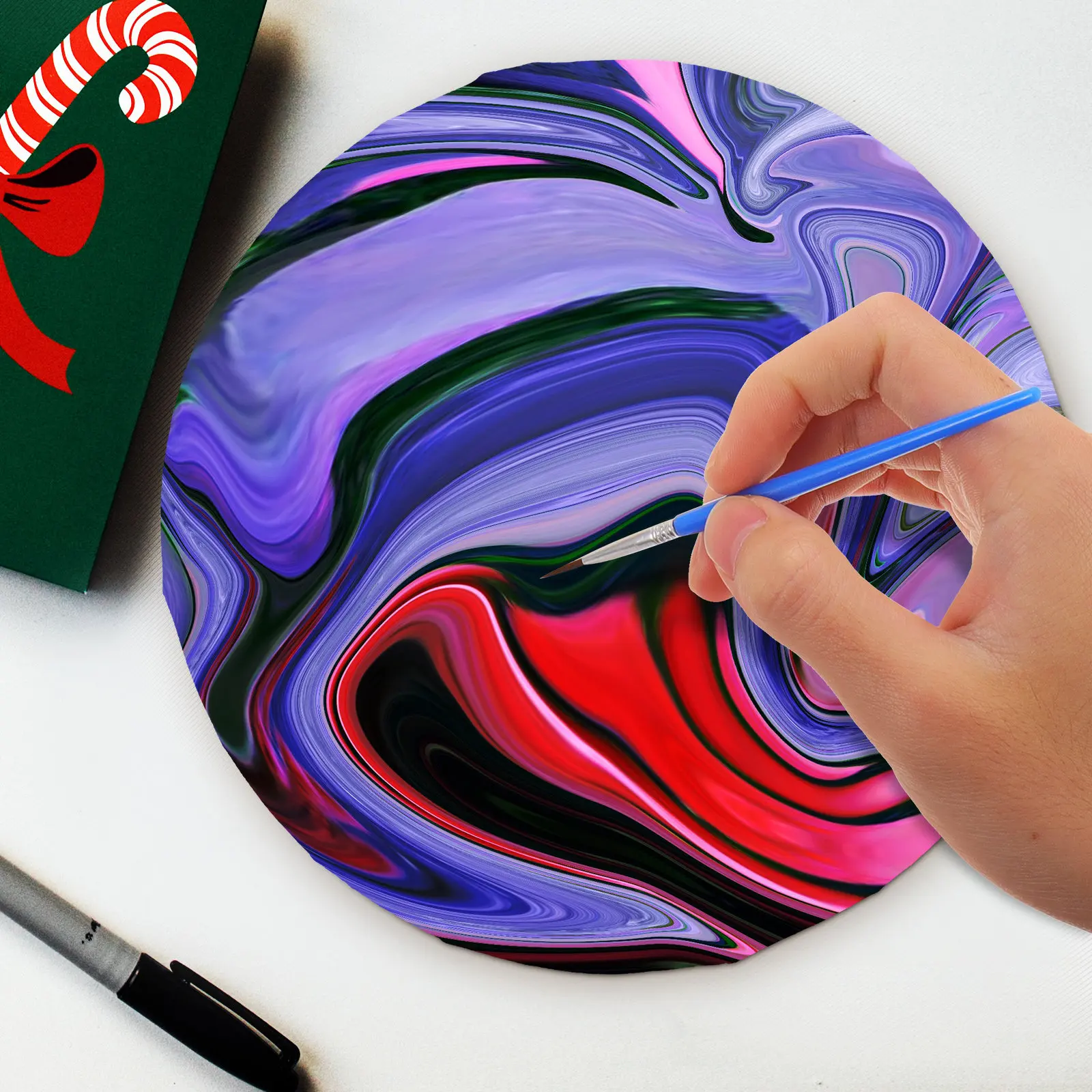 Round Canvas Board for Painting Blank Panel DIY Craft Display Board Oil Acrylic Tools Canvas Panel Painting Tool
