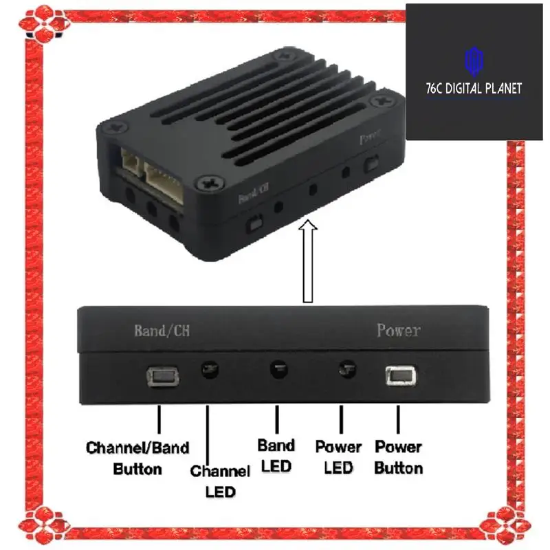 

24-Hour Delivery 5.8G 6G 4.9G 1.6W VTX 48CH FPV Audio Video Transmitter 2-6S Support OSD For RC Long Range Drones