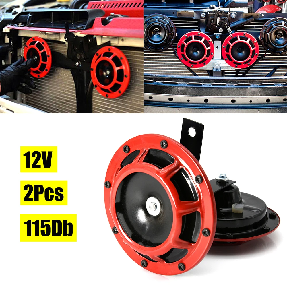 

115db Waterproof Motorcycle Horn 12v Blast Tone Air Horn Alarm Warning Loudspeakers For Car Boats Motorcycle 2pcs