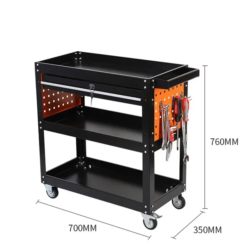 Imagem -02 - Rolling Tool Cart With Wheels Storage Stand Utility Tier Cabinet Movable Warehouse Repair Shop