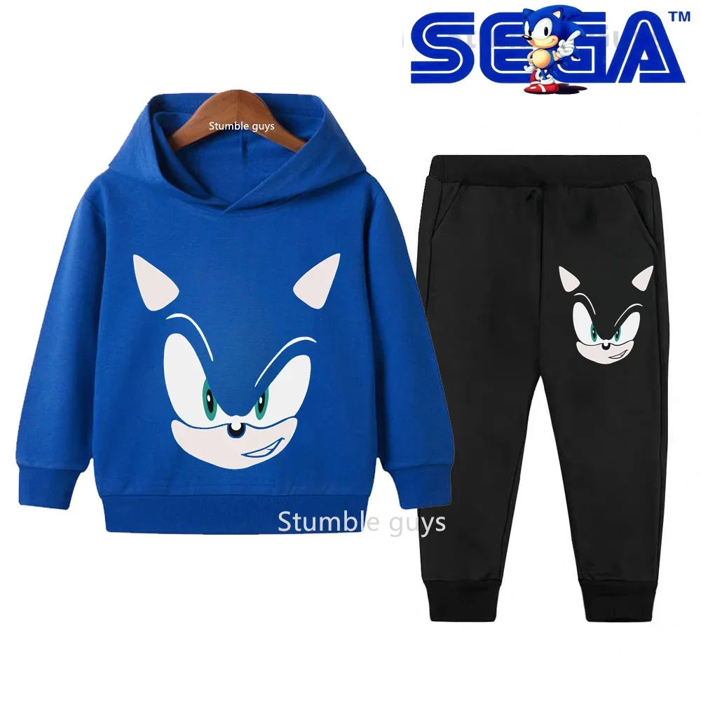سونيك الاطفال هوديي مجموعة خريف 2026 جديد الأولاد ملابس الفتيات الدافئة بلوزة غير رسمية شاحنة ملابس عصرية رياضية  #1