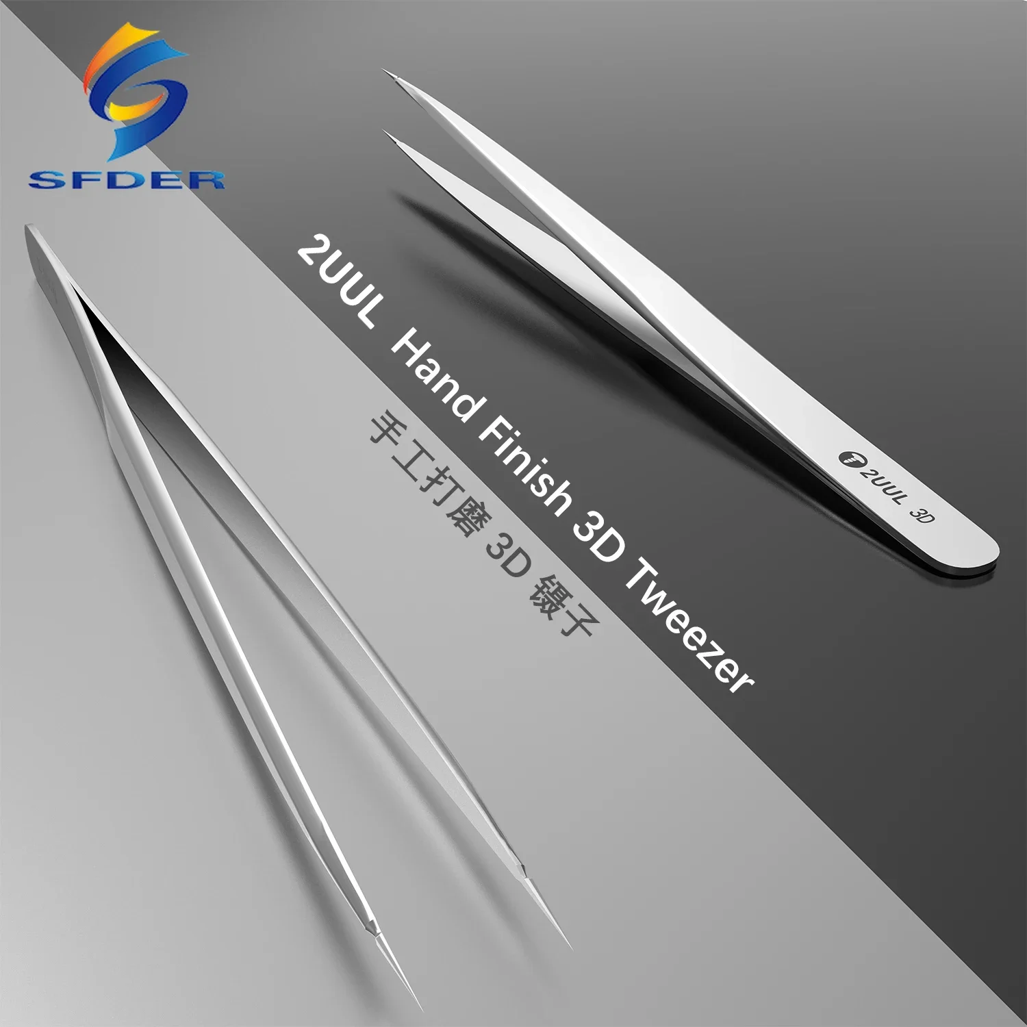 2UUL 3D Precision Tweezers Phone Flying Wire Spot Welding BGA Soldering Planting Tin IC Chip Hand Tools