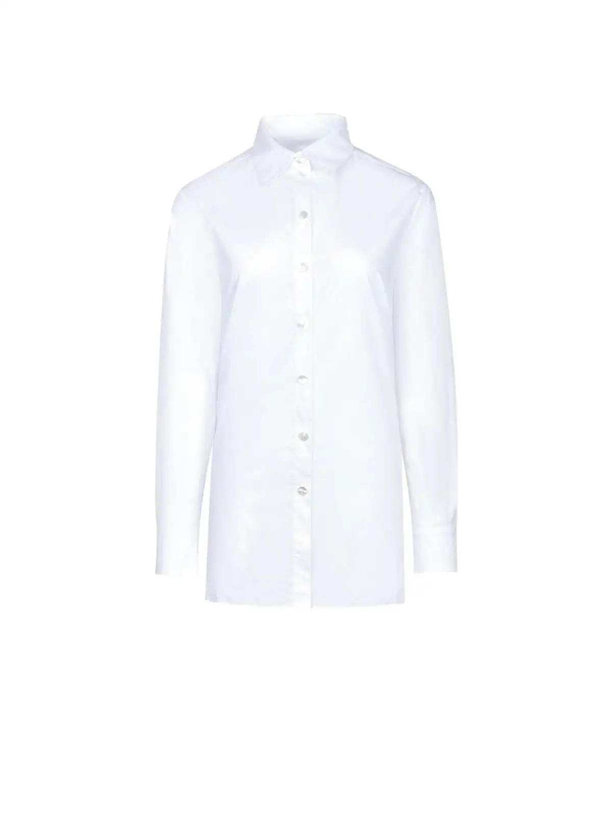 

TheEase Comfortable Pure Cotton Casual Loose Fit Versatile irt Women's Mid-Length Long Sve Flip-Collared Spring 2026