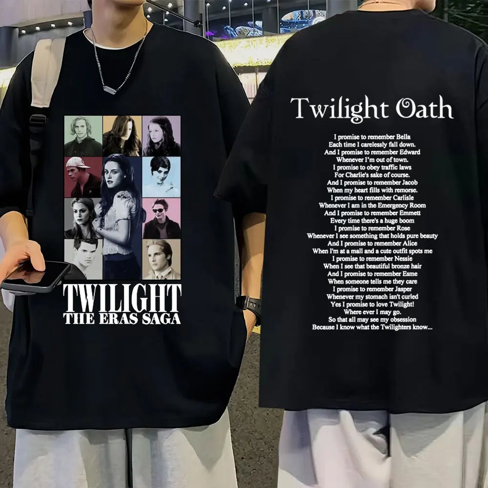 Twilight The Oath Saga T-shirt Bella Jakob Edward Graphic T Shirt Men Women Fashion Aesthetic Oversized Tshirt Unisex Streetwear