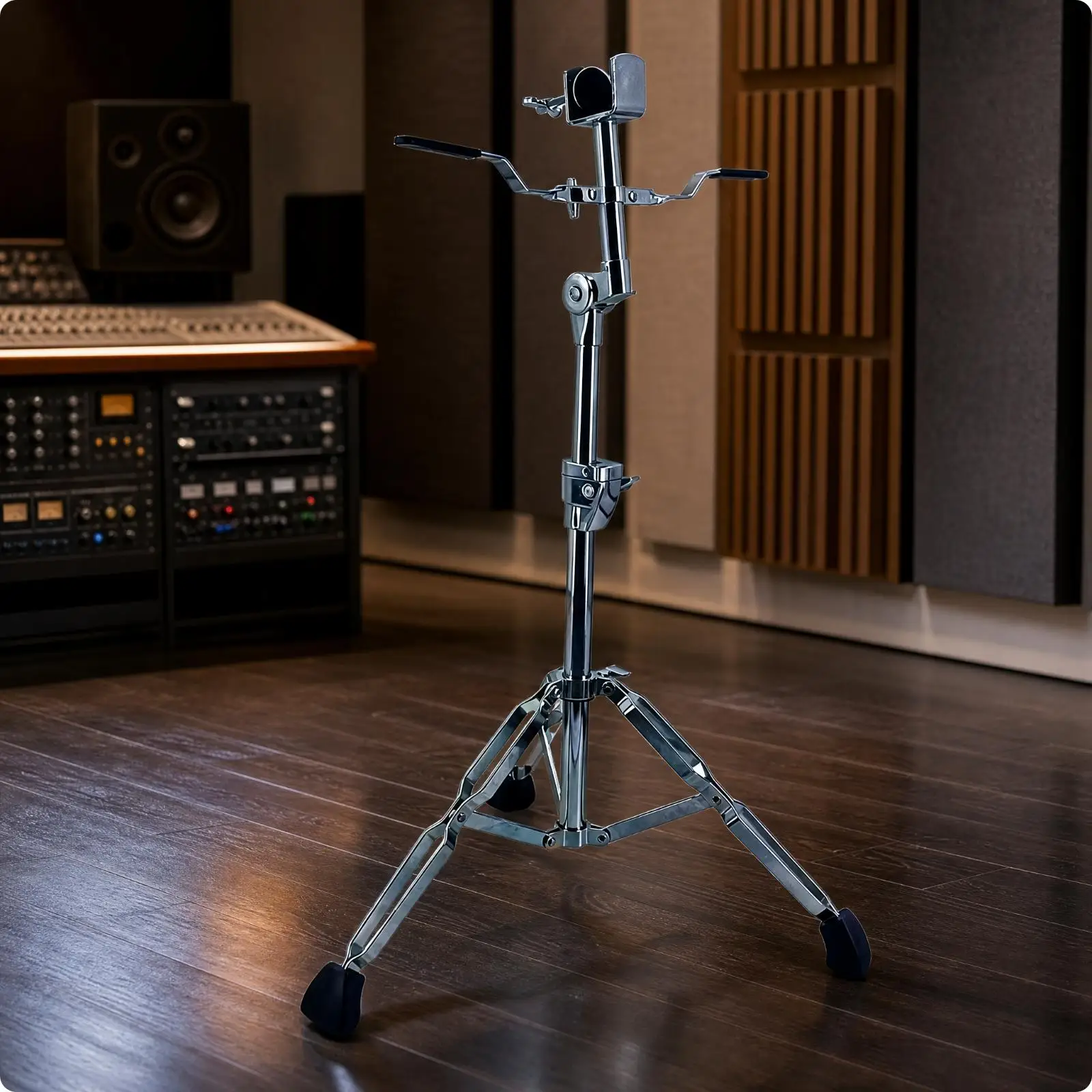 Aluminum Alloy Bongo Drum Holder Stand with Angle Adjustable Arms for Live Band Shows