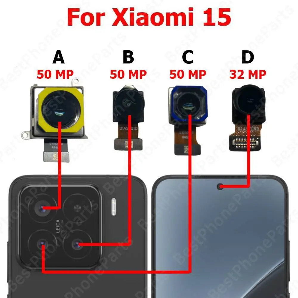 Kamera do Xiaomi 15 Tylna Przednia Moduł Kamery Selfie Części Zamienne do Telefonu Komórkowego