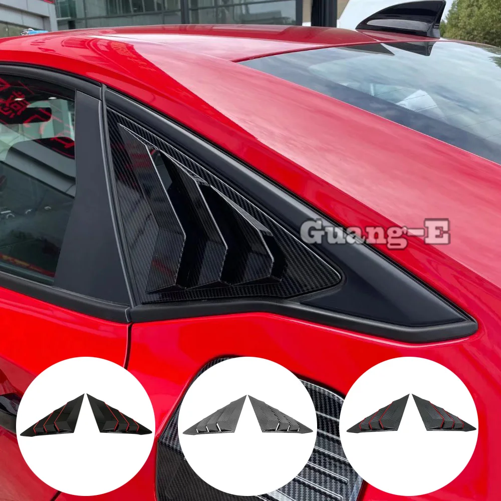 

For Honda Civic 11th Gen 2022 2023 2024 Rear Side Window Louver Vent Cover Trim Car Exterior Accessories ABS Plastic Decoration