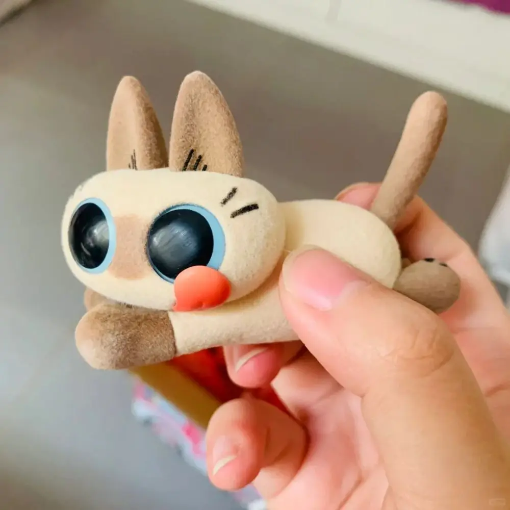 Azukisan's Daily Life 1st Series Blind Box Kawaii Siamese Cat Mystery Box Flocking Anime Figures Toys Surprise Boxes Kids Gifts