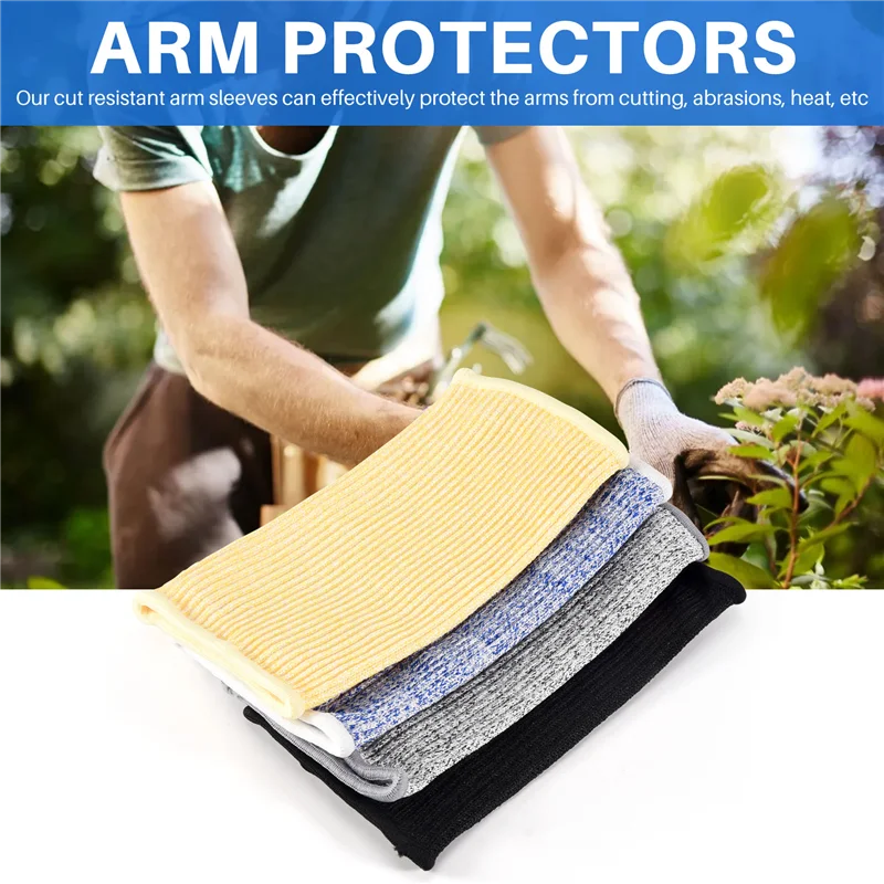 -B15B 4쌍 절단 및 화상 방지 슬리브 팔 보호 슬리브 얇은 피부 및 타박상을 위한 팔뚝 보호대