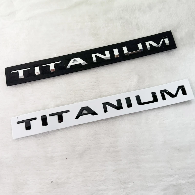 1X 3D ABS TITANIUM LOGO REAR BOOT FENDER BADGE EMBLEM For Ecosport Fiesta Focus Mondeo Edge Escape Kuga Galaxy 2014+