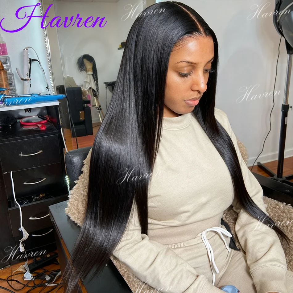 

Прямой парик из натуральных человеческих волос 30-36 дюймов с кружевной передней частью, прозрачный HD-кружевной фронтальный парик 13x6, бразильские парики 13x4 с предварительно выщипанной линией роста волос