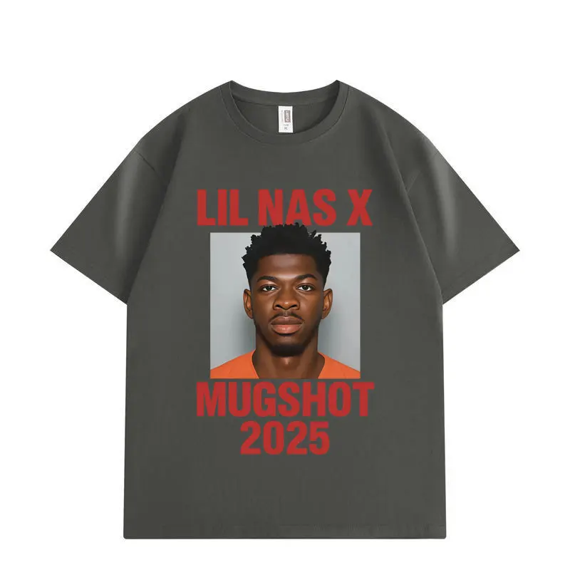 مغني الراب ليل ناس X ميرش تي شيرت الرجال النساء الملابس عالية الجودة موضة تي شيرت الصيف عادية فضفاض القطن قصير الأكمام تي شيرت