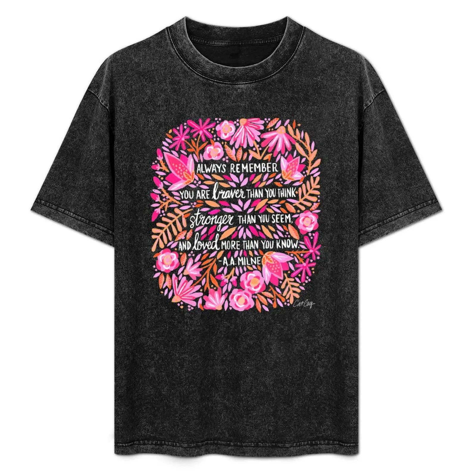 

Always Remember – Pink & Charcoal Palette T-Shirt Fashion Graphic Tee for Men