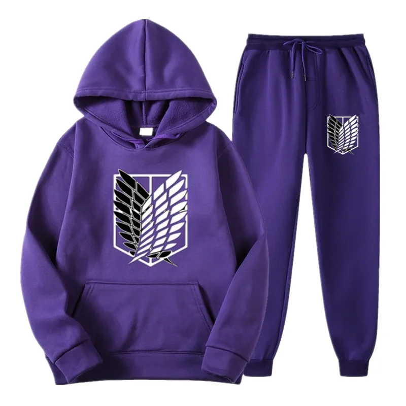 

Attack Titan Men's Hoodies Anime Hoodies Men's and Women's Street Wear Harajuku Hoodies Attacking giants Hoodie sportswear set