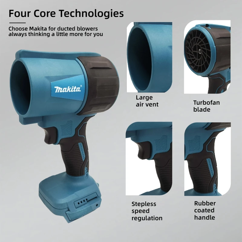 

Makita Style 18V Turbo Blower 30000RPM High-Velocity Air Duster for Car Detailing (Bare Machine)