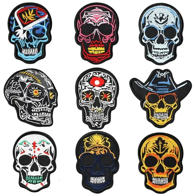 

Skull Patch Retro Cowboy Cowgirls Embroidered Patch Iron on Patch for Sew on Costume Cowboy DIY