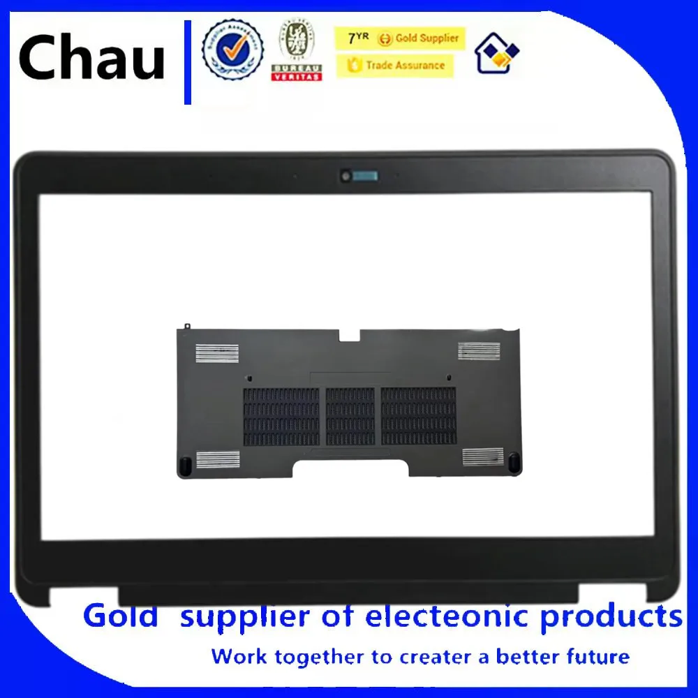 New For Chau Latitude E7450 E7440 Laptop LCD Front Bezel cover 0XNM5T/Bottom shell cover plate 0XY40T Black