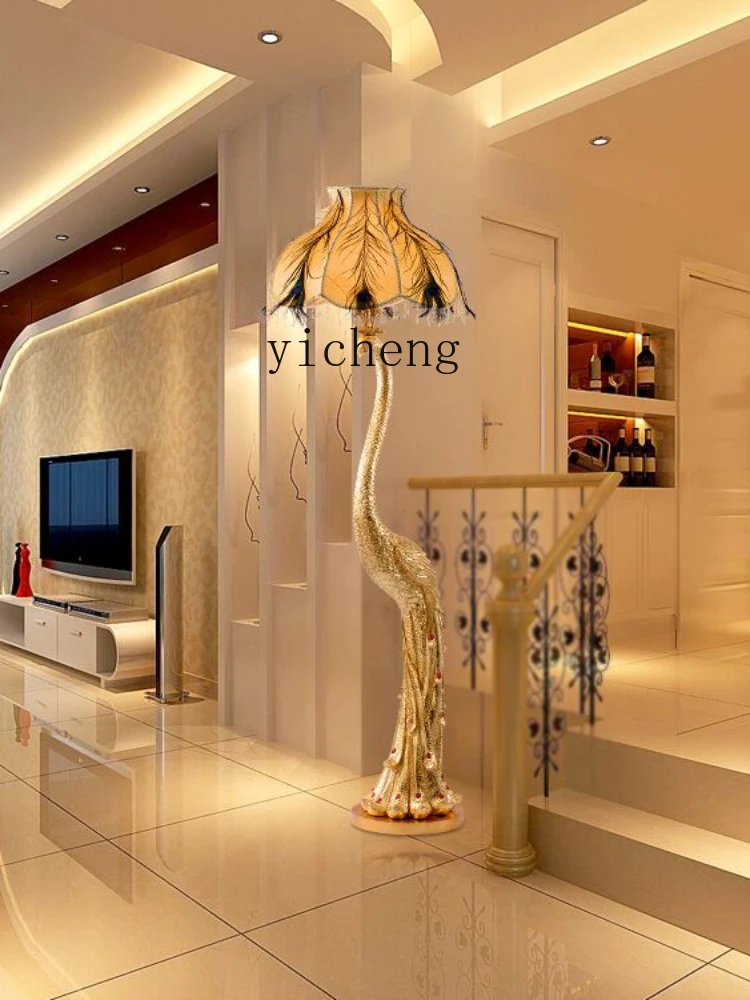 Zk Light Luxury European Peacock Floor Living Room Bedroom Sofa Edge Decorative High-End TV Cabinet