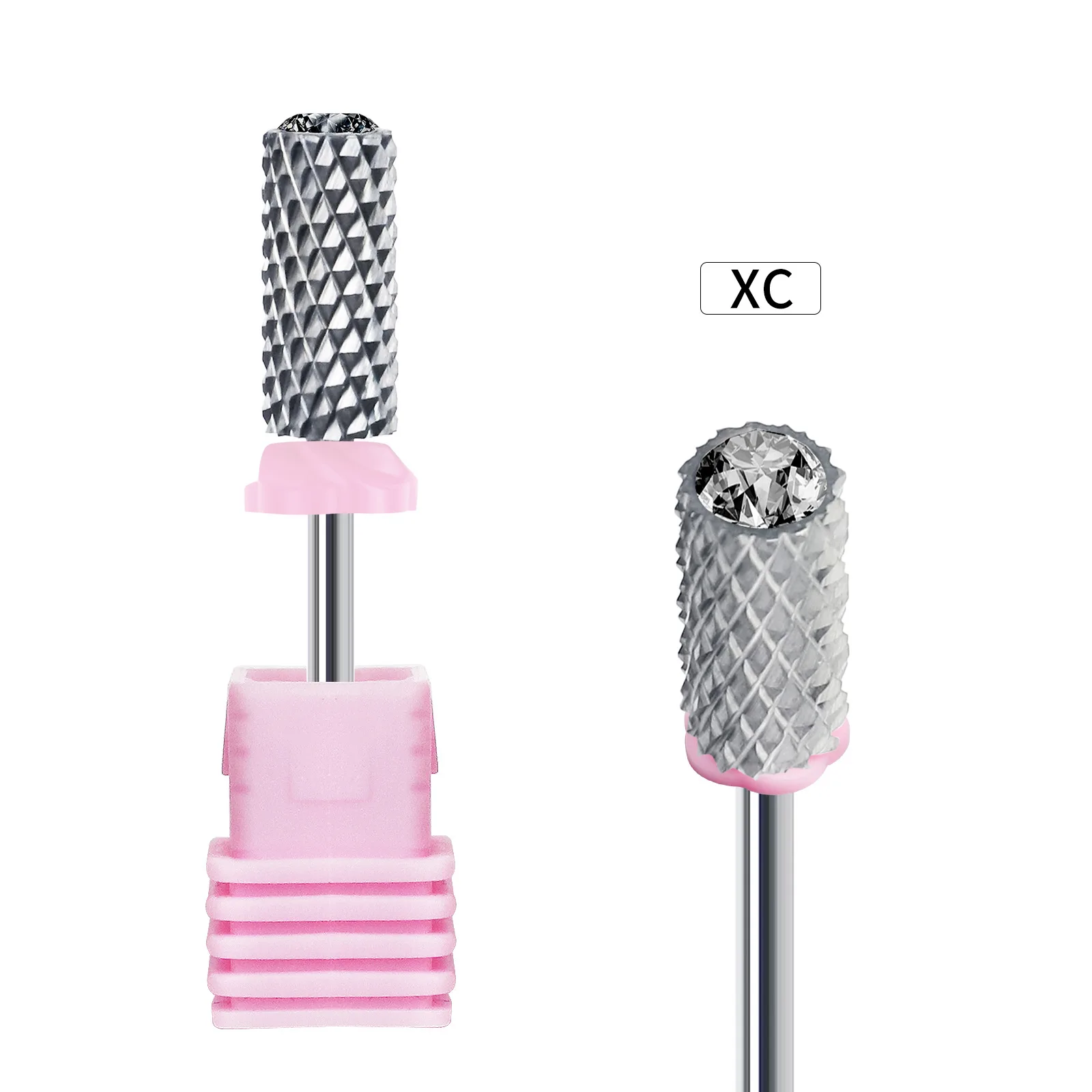 Brocas de carboneto para unhas, fresa de barril, manicure, decoração de strass, cabeça de moagem, acessórios elétricos rotativos para lixas de unhas